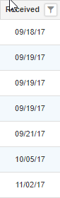 Received Column Inverted